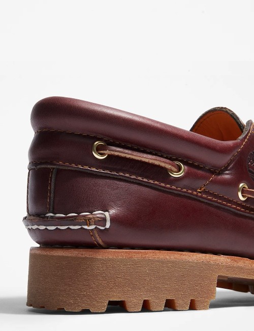 Authentic 3-Eye Lug Handsewn Boat Shoe burgundy