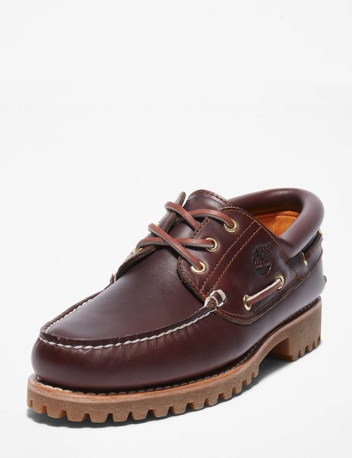 Authentic 3-Eye Lug Handsewn Boat Shoe burgundy