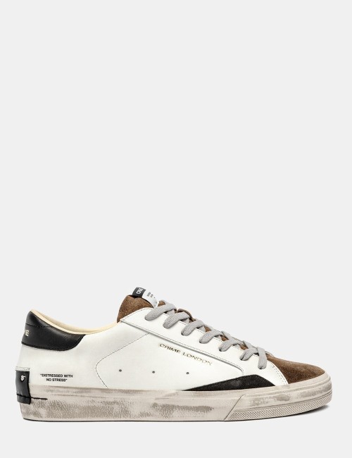 SNEAKERS DISTRESSED DOWNTOWN MARRONE