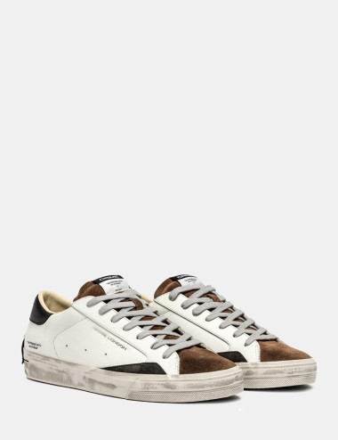SNEAKERS DISTRESSED DOWNTOWN MARRONE