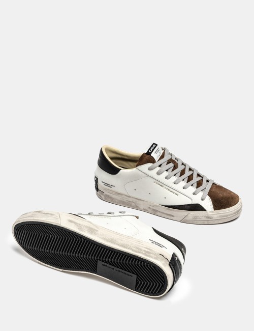SNEAKERS DISTRESSED DOWNTOWN MARRONE