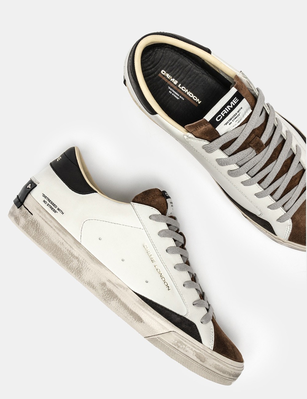 SNEAKERS DISTRESSED DOWNTOWN MARRONE