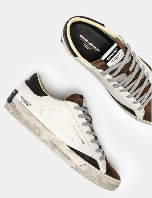 SNEAKERS DISTRESSED DOWNTOWN MARRONE