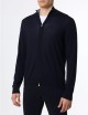 Cardigan con zip blu