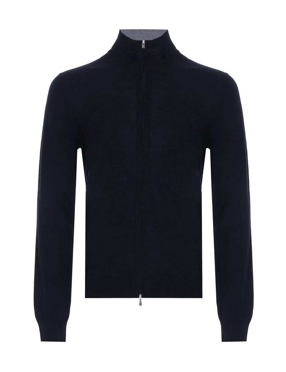 Cardigan con zip blu