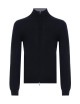 Cardigan con zip blu