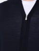 Cardigan con zip blu