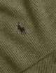 Sciarpa in lana con pony verde