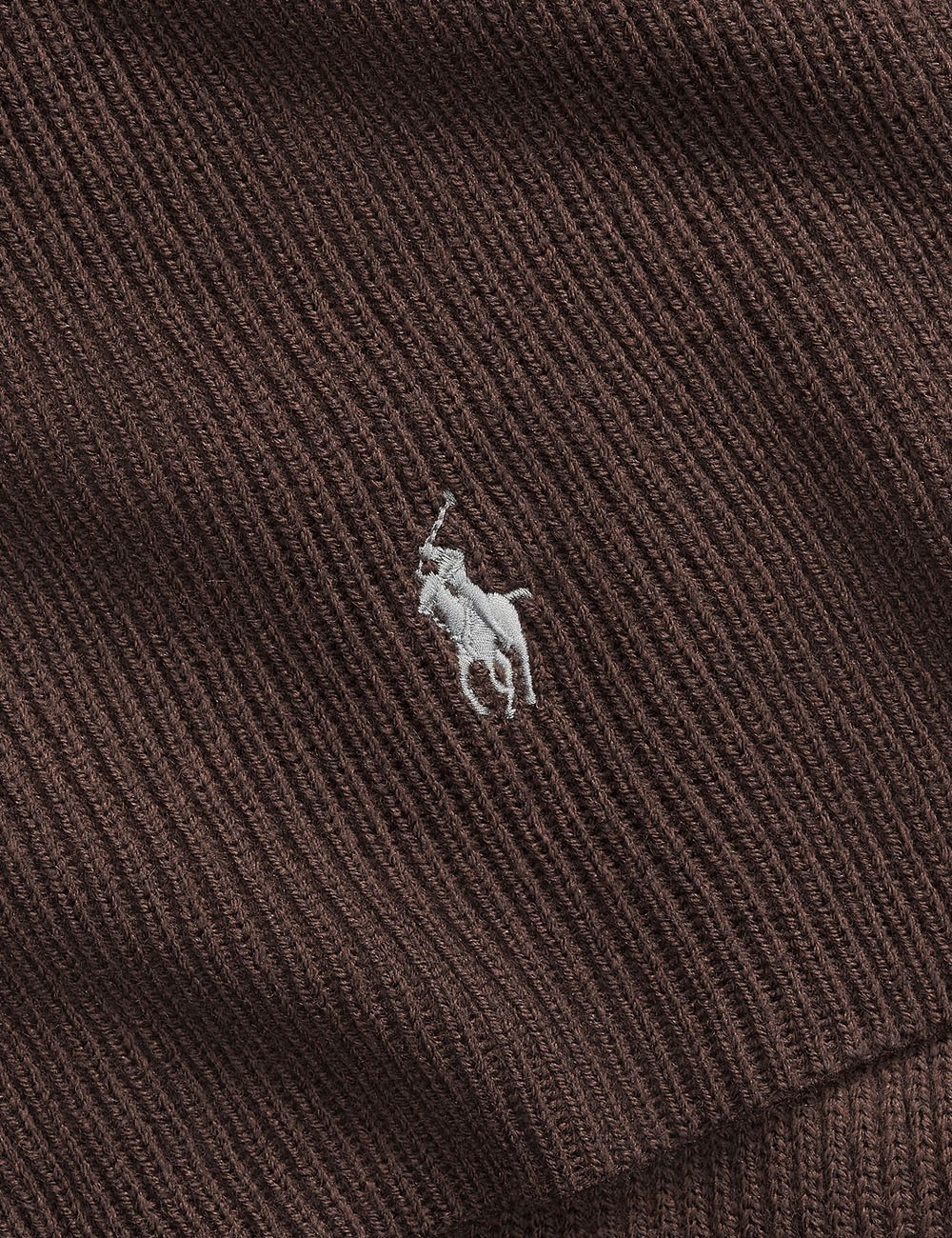 Sciarpa in lana con pony Marrone bruciato mélange