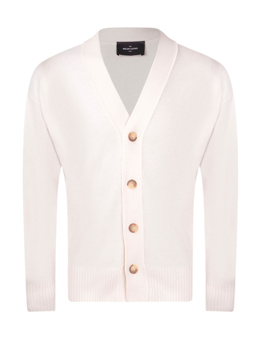 DROPPED SHOULDER 4-BUTTON CARDIGAN MILK