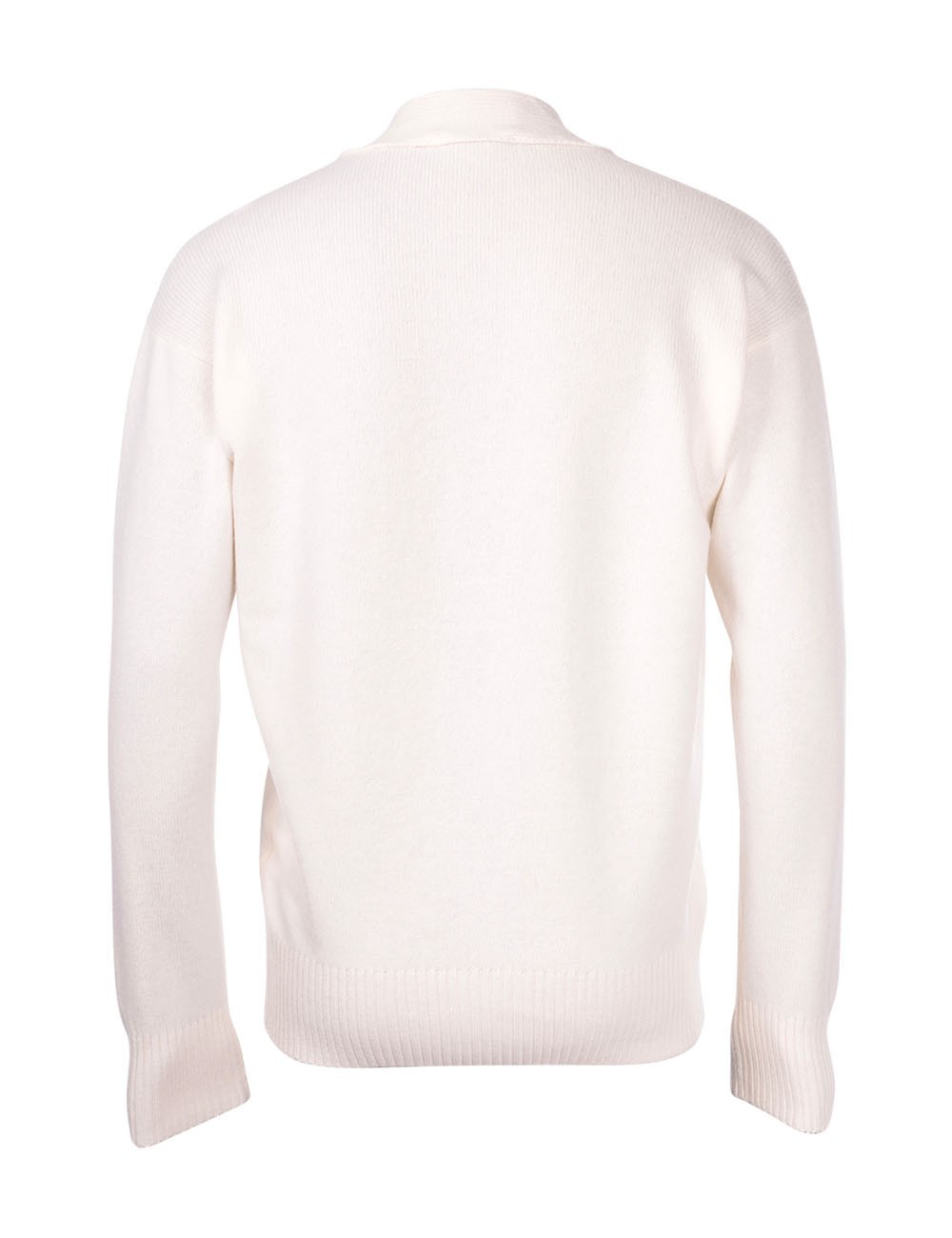 DROPPED SHOULDER 4-BUTTON CARDIGAN MILK