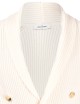 CARDIGAN DOPPIOPETTO A MAGLIA INGLESE BIANCO