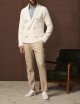 CARDIGAN DOPPIOPETTO A MAGLIA INGLESE BIANCO