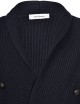 CARDIGAN DOPPIOPETTO A MAGLIA INGLESE BLU NAVY