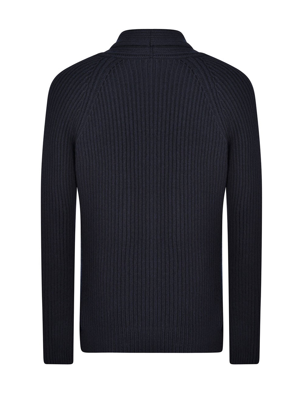 CARDIGAN DOPPIOPETTO A MAGLIA INGLESE BLU NAVY