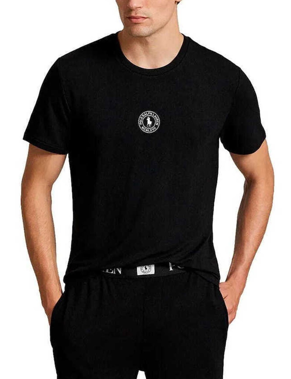 T-shirt con logo nera