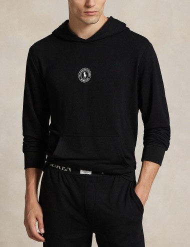 Black logo hoodie