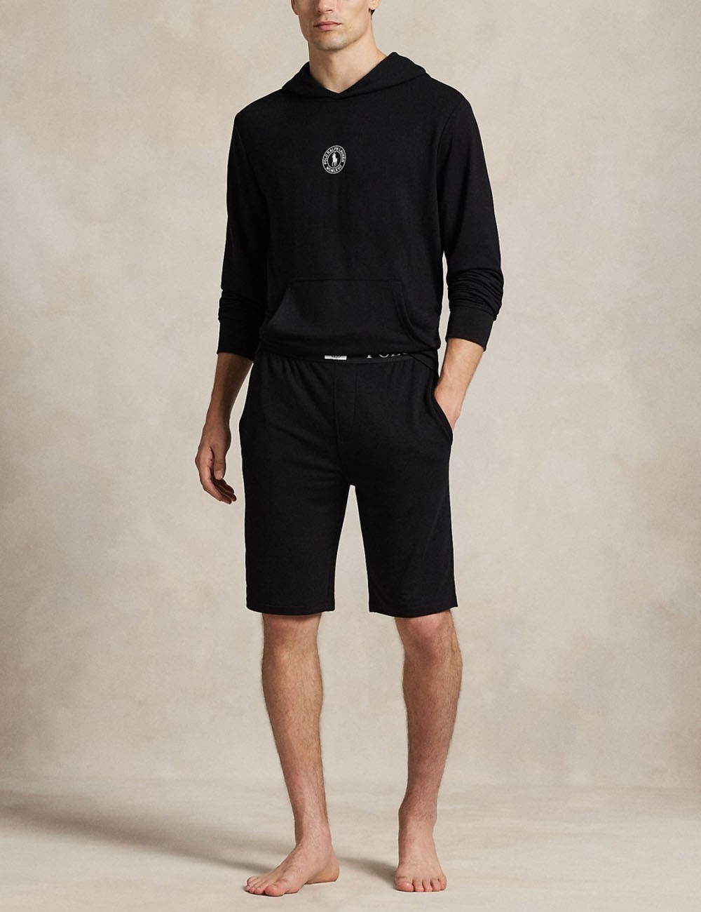 Black logo hoodie