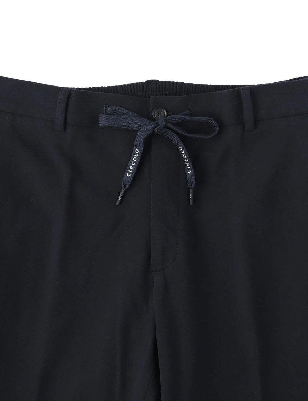 Pantalone coulisse in pile leggero blu notte