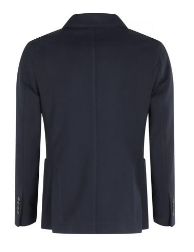Giacca doppiopetto cashmere touch blu notte