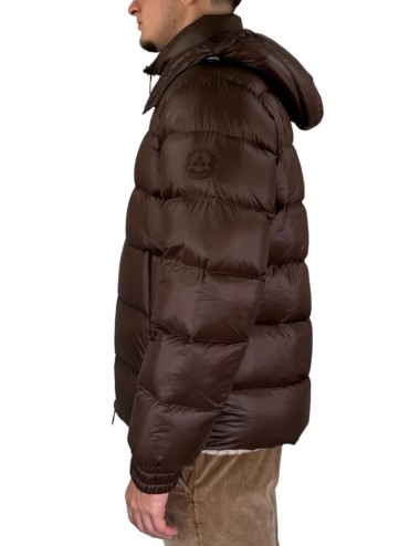 Bomber con cappuccio staccabile ultrapuffer cioccolato