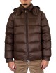 Bomber con cappuccio staccabile ultrapuffer cioccolato