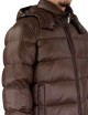 Bomber con cappuccio staccabile ultrapuffer cioccolato