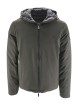 Giubbotto in softshell reversibile in nylon verde militare