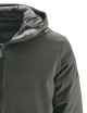 Giubbotto in softshell reversibile in nylon verde militare