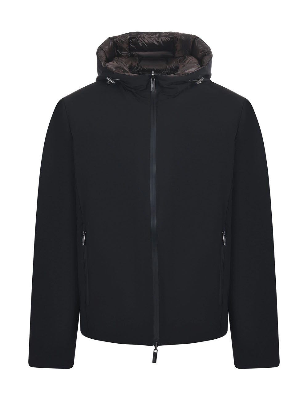 Giubbotto in softshell reversibile in nylon nero