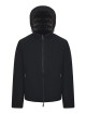 Giubbotto in softshell reversibile in nylon nero