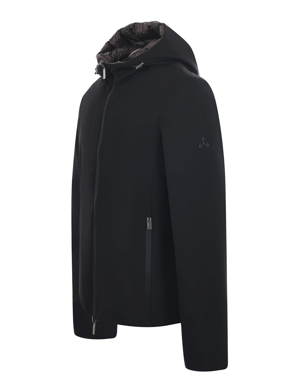 Giubbotto in softshell reversibile in nylon nero