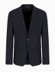 Vestito in Lana petto a lancia blu