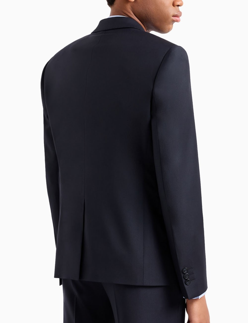 Vestito in Lana petto a lancia blu