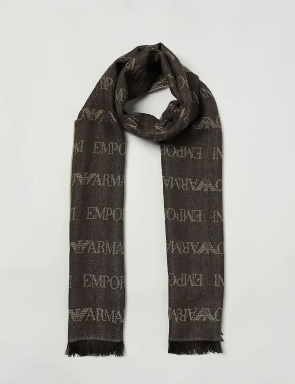 Sciarpa in misto lana marrone