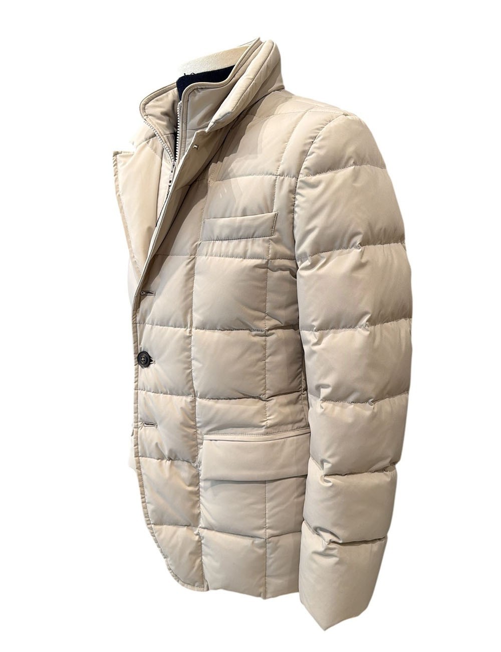 Piumino trapuntato beige