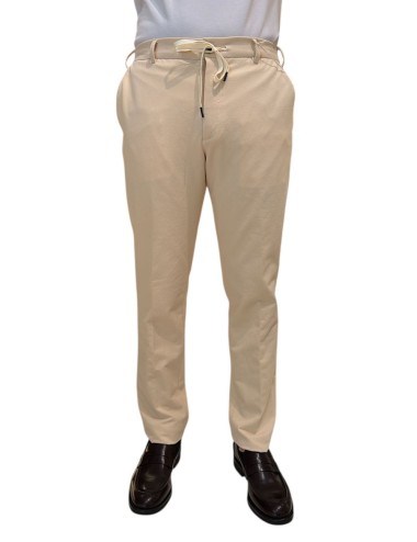 Pantalone coulisse in pile leggero crema