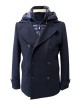 Giubbotto Doppiopetto Twill lana Blu