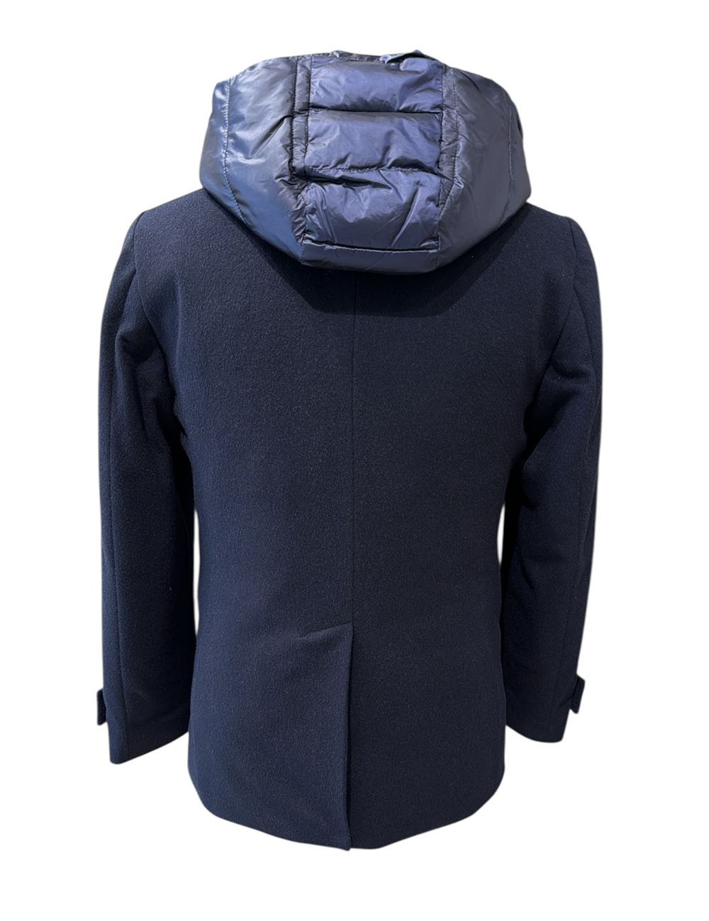 Giubbotto Doppiopetto Twill lana Blu