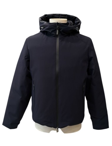 Giubbotto in softshell reversibile in nylon blu