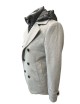 Giubotto Doppiopetto Twill lana Grigio melange