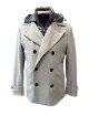 Giubotto Doppiopetto Twill lana Grigio melange