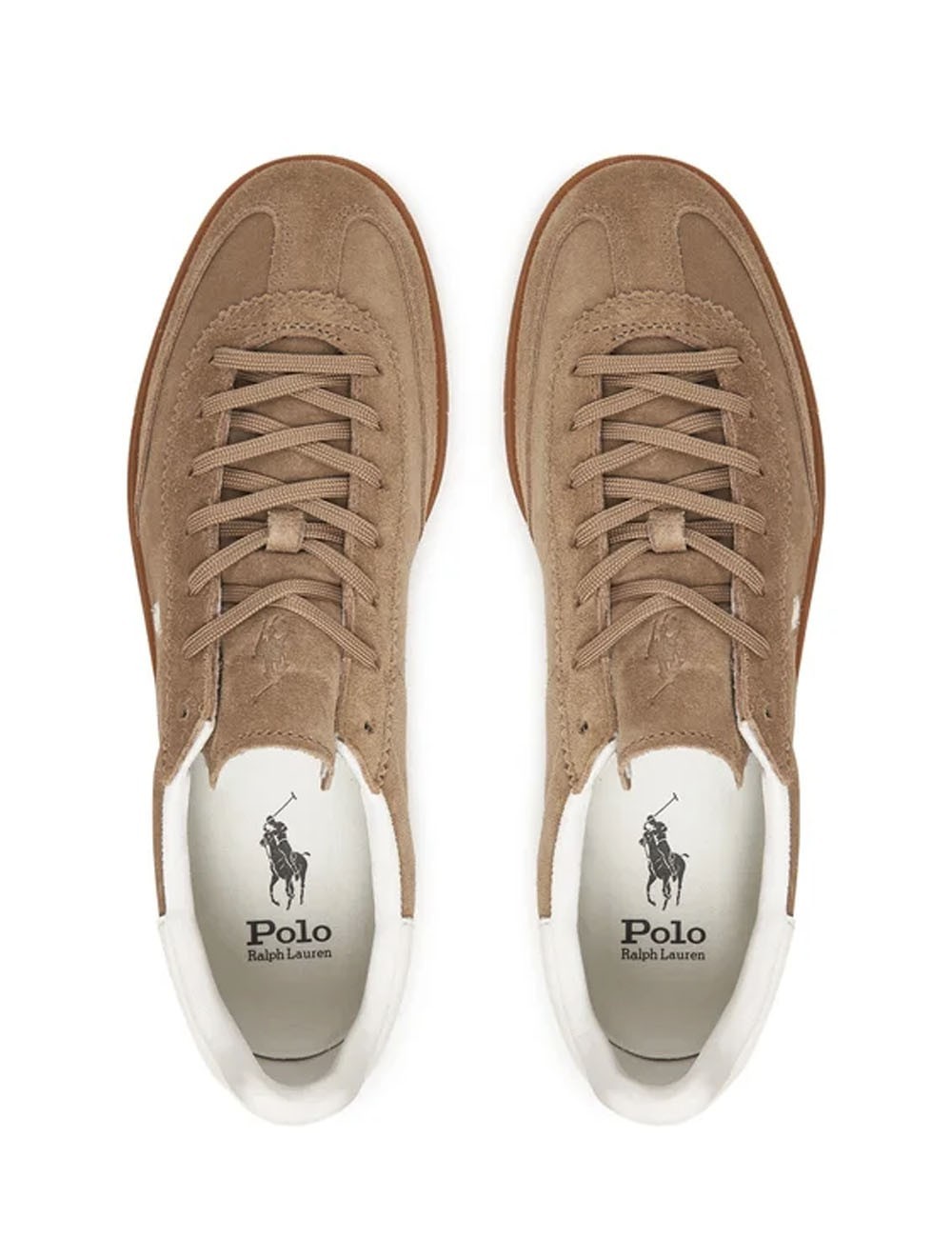 Bedford Suede Trainer Earth Grey/deckwash White