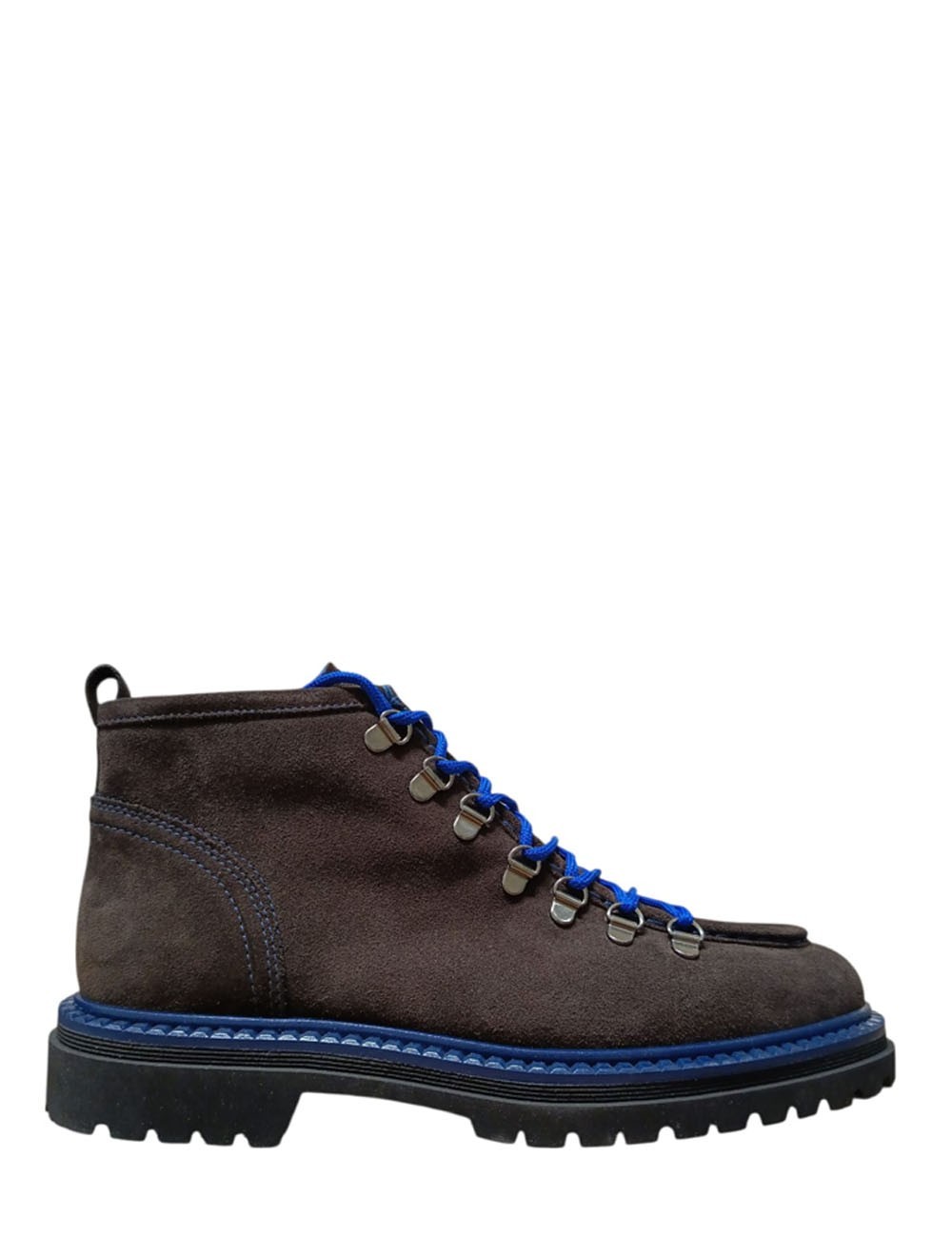 Stivaletto scamosciato con dettagli blu