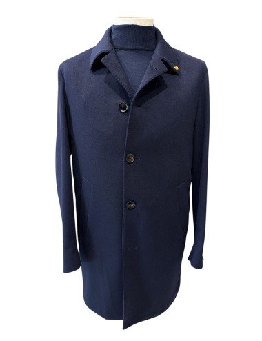 Capotto in cashmere loro piana blu