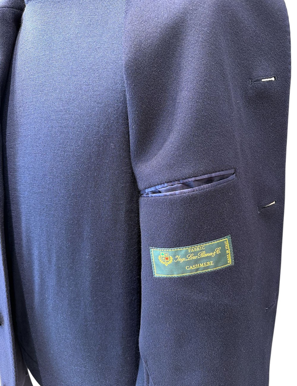 Capotto in cashmere loro piana blu