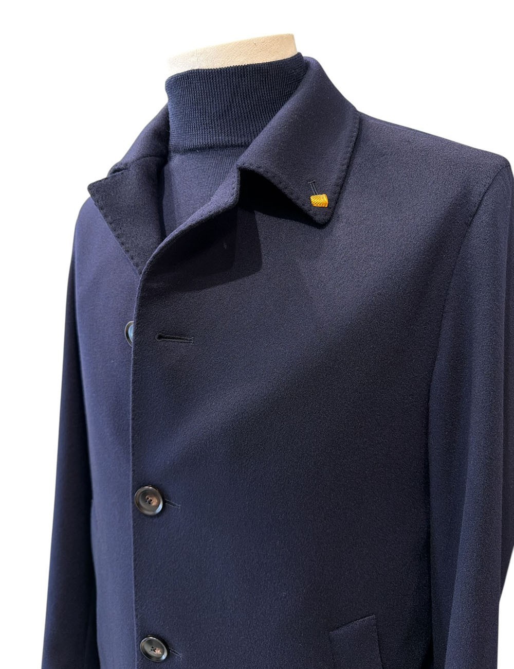Capotto in cashmere loro piana blu