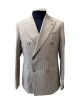 Giacca in cashmere gessata tortora