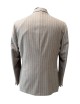 Giacca in cashmere gessata tortora