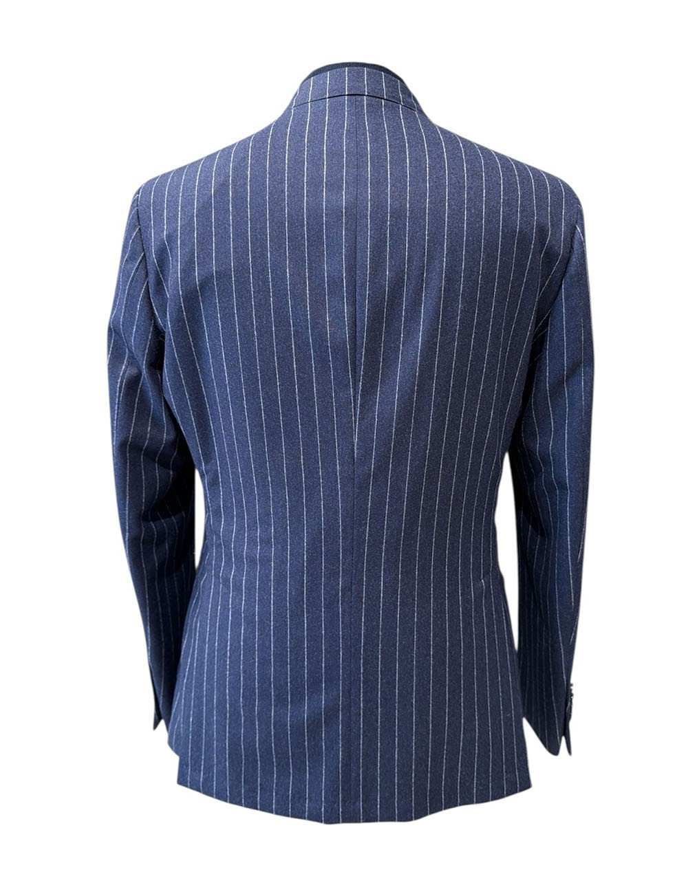 Giacca in cashmere gessata blu